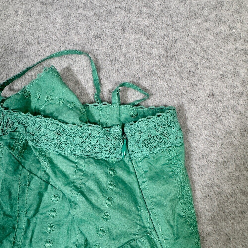 Gap Womens Mint Green Cami Tank Top Size M Eyelet Lace Trim - Picture 3 of 12